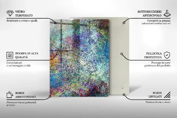 Glas Ceranfeldabdeckung Spritzschutz Alte Vintage-Bretter