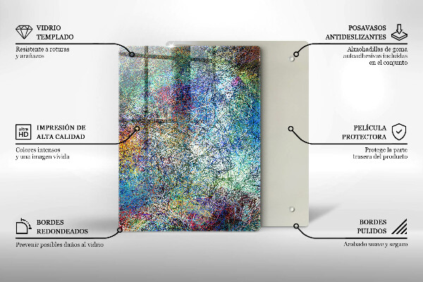 Glas Ceranfeldabdeckung Spritzschutz Alte Vintage-Bretter