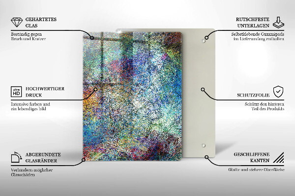 Glas Ceranfeldabdeckung Spritzschutz Alte Vintage-Bretter