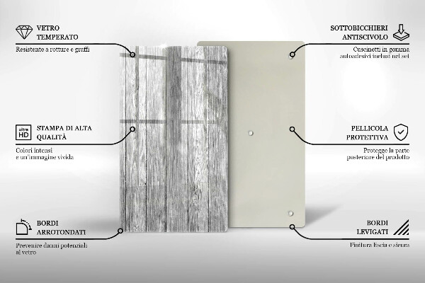 Glas Ceranfeldabdeckung Spritzschutz Alte Holzbretter