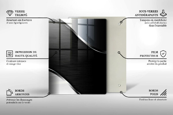 Glas Ceranfeldabdeckung Spritzschutz Alte Holzbretter