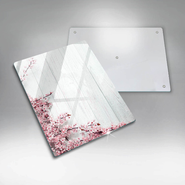 Glas Ceranfeldabdeckung Spritzschutz Blumen auf den Brettern