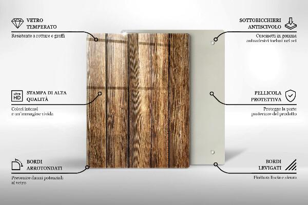 Glas Ceranfeldabdeckung Spritzschutz Blumen auf den Brettern