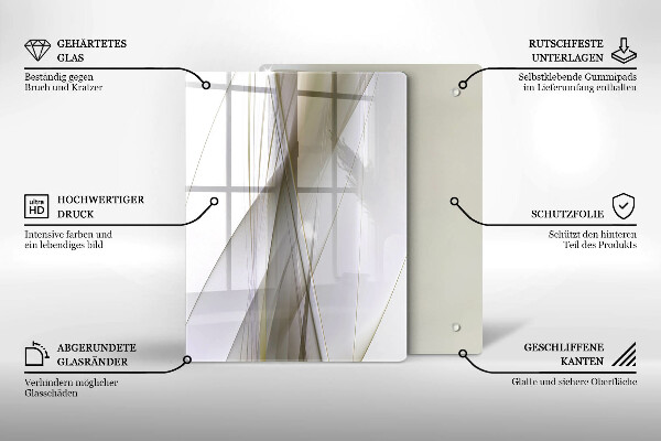 Glas Ceranfeldabdeckung Spritzschutz Strukturabstraktionshintergrund