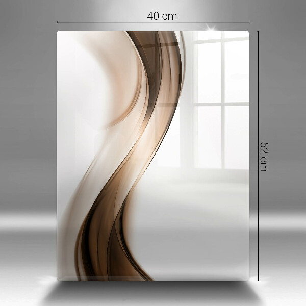 Glas Ceranfeldabdeckung Spritzschutz Abstrakte braune Linien