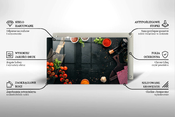 Glas Herdabdeckplatte Kirschtomaten