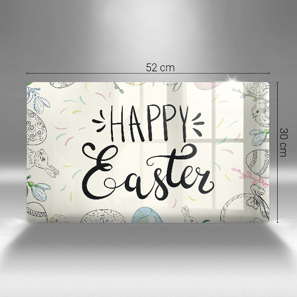 Glas Herdabdeckplatte Happy Easter