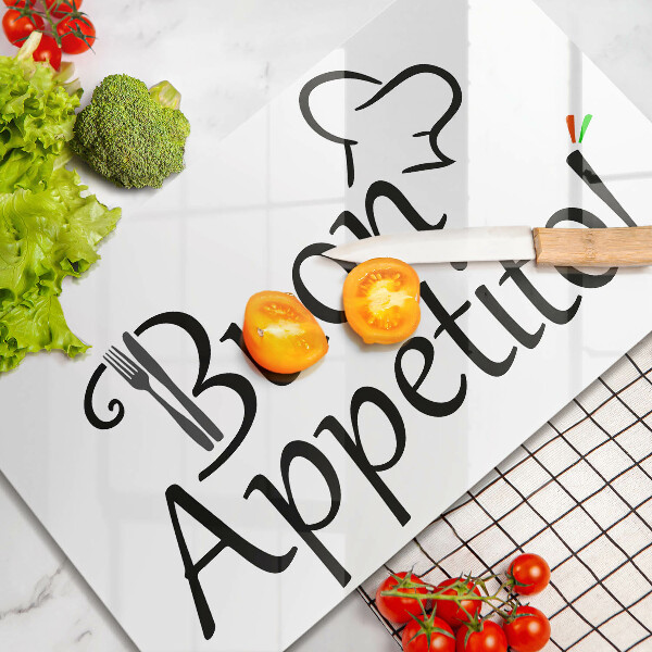 Glas Herdabdeckplatte Buon Appetito!