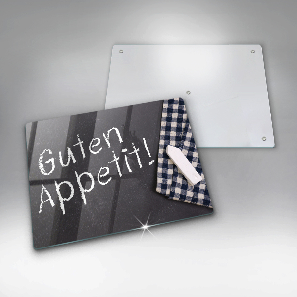 Glas Herdabdeckplatte Guten Appetit!