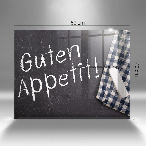 Glas Herdabdeckplatte Guten Appetit!