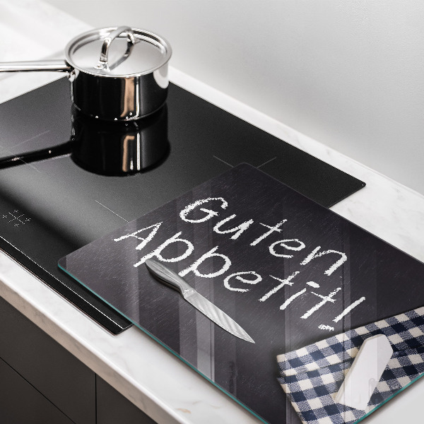 Glas Herdabdeckplatte Guten Appetit!