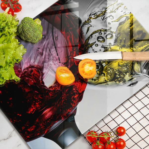 Glas Herdabdeckplatte Gläser Wein