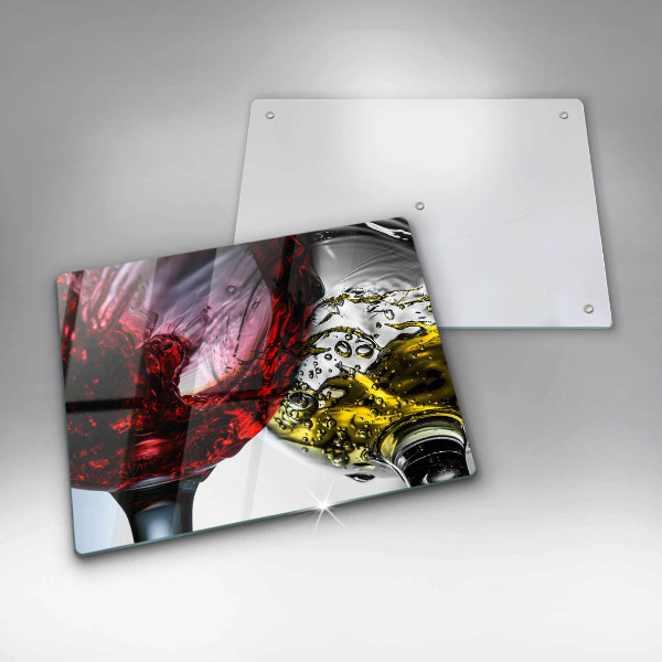 Glas Herdabdeckplatte Gläser Wein