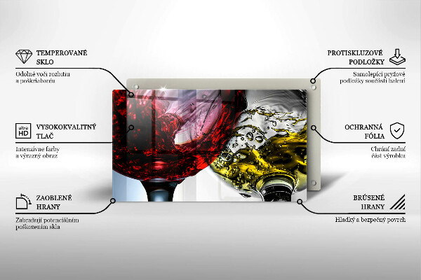 Glas Herdabdeckplatte Gläser Wein