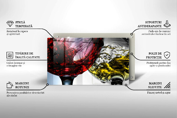 Glas Herdabdeckplatte Gläser Wein