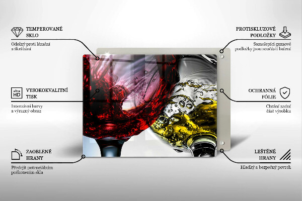 Glas Herdabdeckplatte Gläser Wein