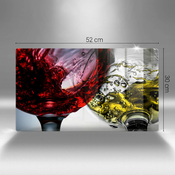 Glas Herdabdeckplatte Gläser Wein