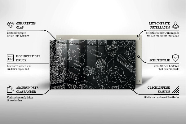 Glas Herdabdeckplatte Küchenzubehör