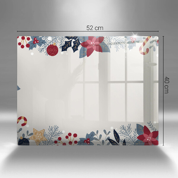 Glas Herdabdeckplatte Weihnachtsdekorationen