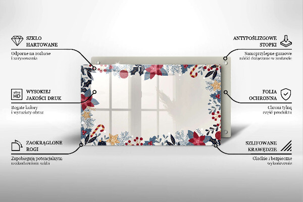 Glas Herdabdeckplatte Weihnachtsdekorationen