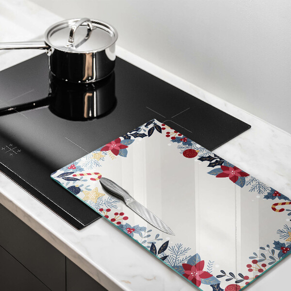 Glas Herdabdeckplatte Weihnachtsdekorationen