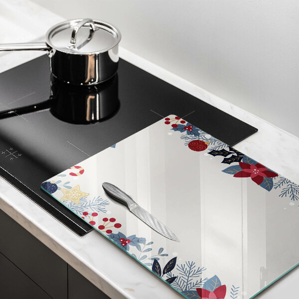 Glas Herdabdeckplatte Weihnachtsdekorationen