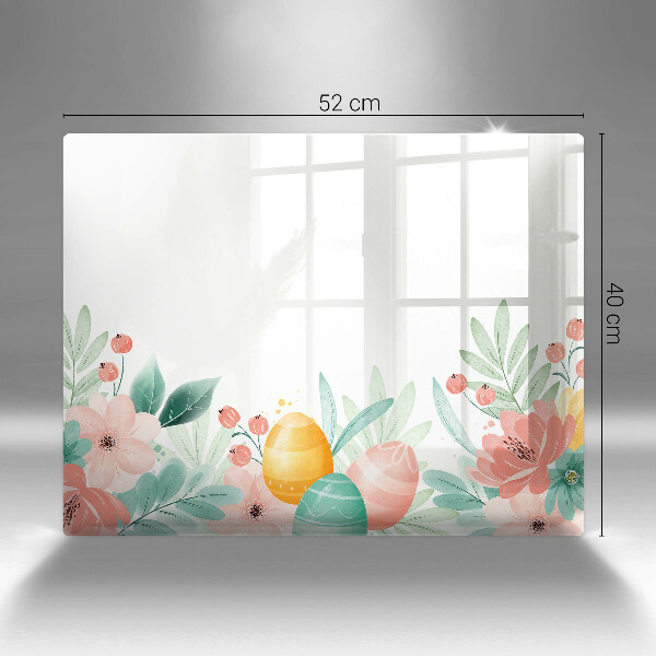 Glas Herdabdeckplatte Ostereier