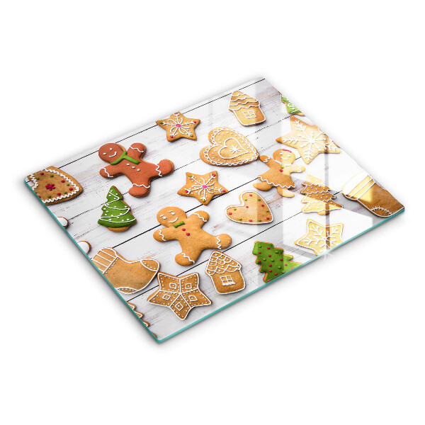 Glas Herdabdeckplatte Weihnachtslebkuchen