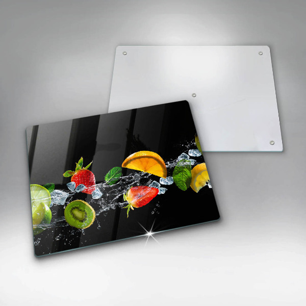 Glas Herdabdeckplatte Früchte im Wasser