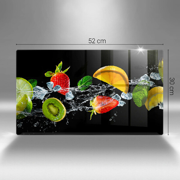 Glas Herdabdeckplatte Früchte im Wasser