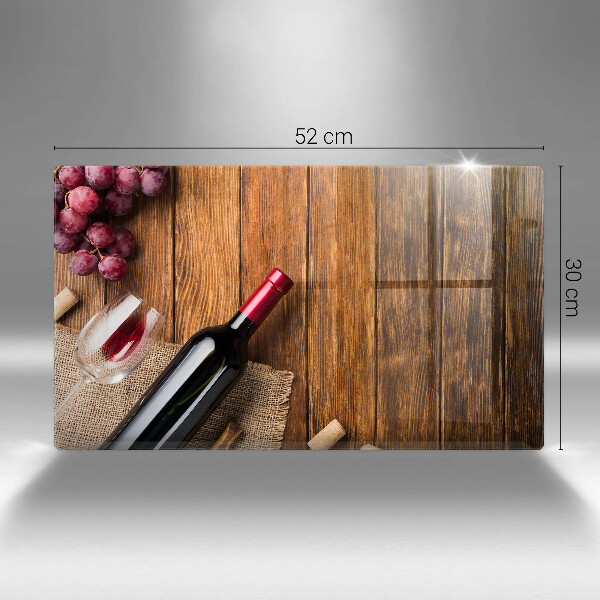 Glas Herdabdeckplatte Eine Flasche Rotwein