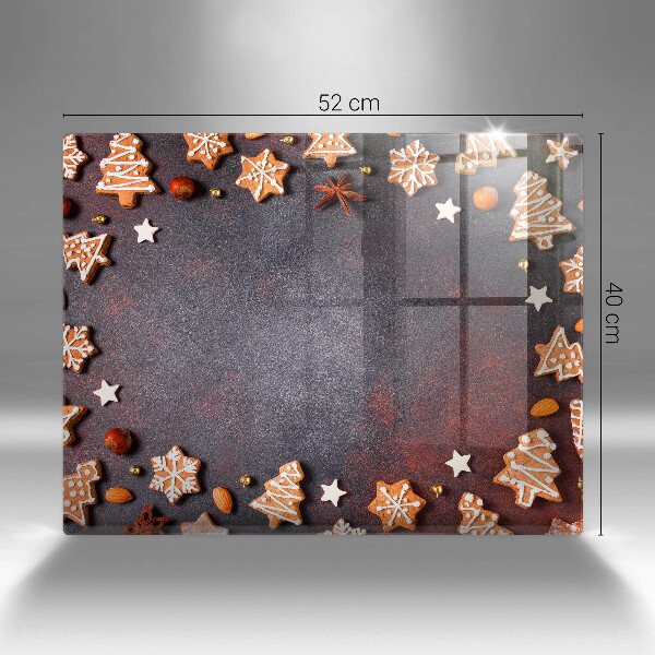 Glas Herdabdeckplatte Lebkuchenweihnachten