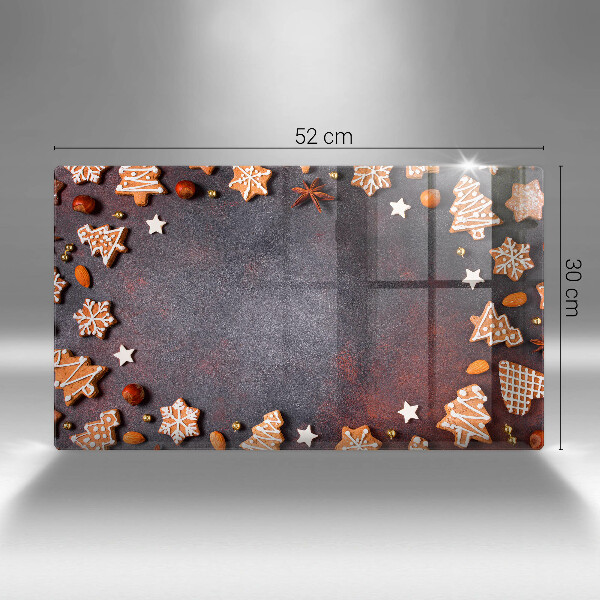 Glas Herdabdeckplatte Lebkuchenweihnachten