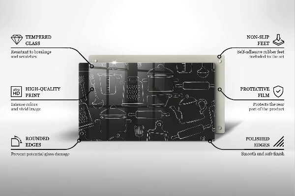 Glas Herdabdeckplatte Cartoon-Küchenzubehör