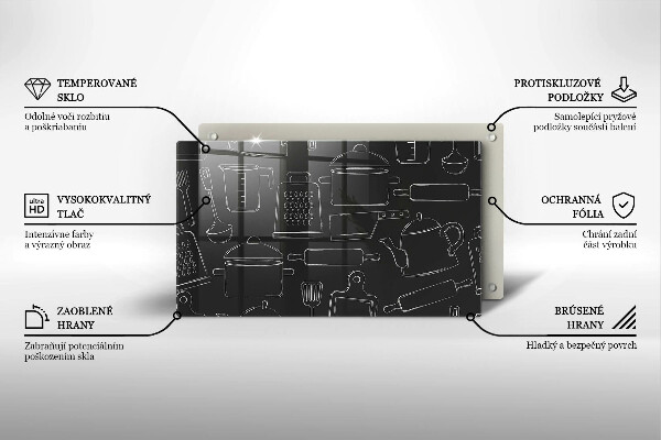 Glas Herdabdeckplatte Cartoon-Küchenzubehör