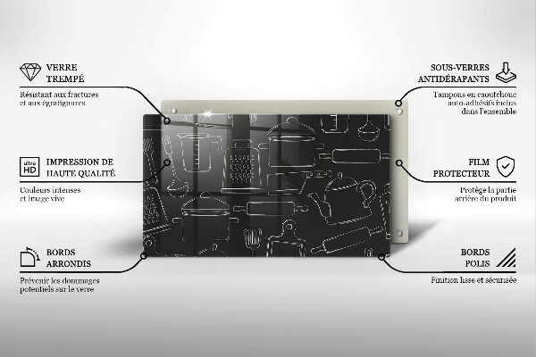 Glas Herdabdeckplatte Cartoon-Küchenzubehör