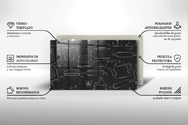Glas Herdabdeckplatte Cartoon-Küchenzubehör