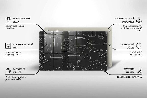 Glas Herdabdeckplatte Cartoon-Küchenzubehör