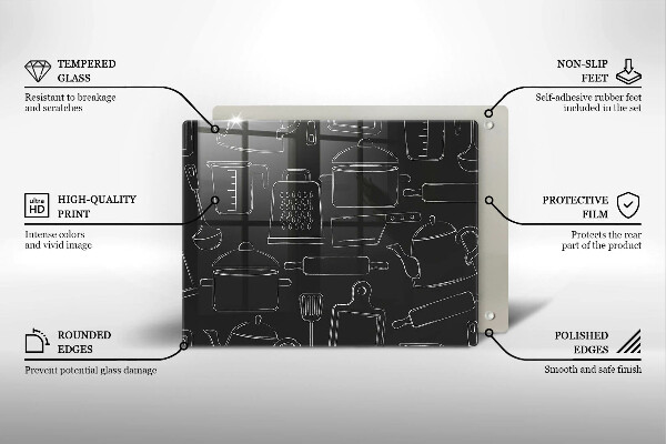 Glas Herdabdeckplatte Cartoon-Küchenzubehör