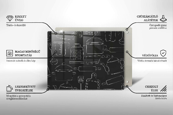Glas Herdabdeckplatte Cartoon-Küchenzubehör