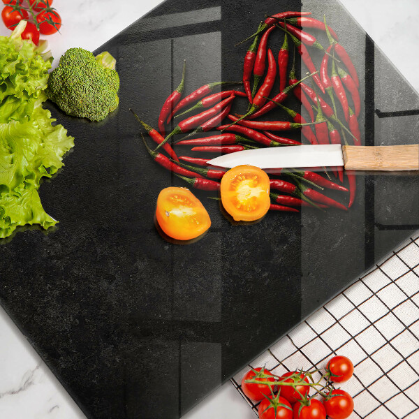 Glas Herdabdeckplatte Chili-Pfeffer-Herz
