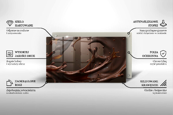 Glas Herdabdeckplatte Flüssige Schokolade