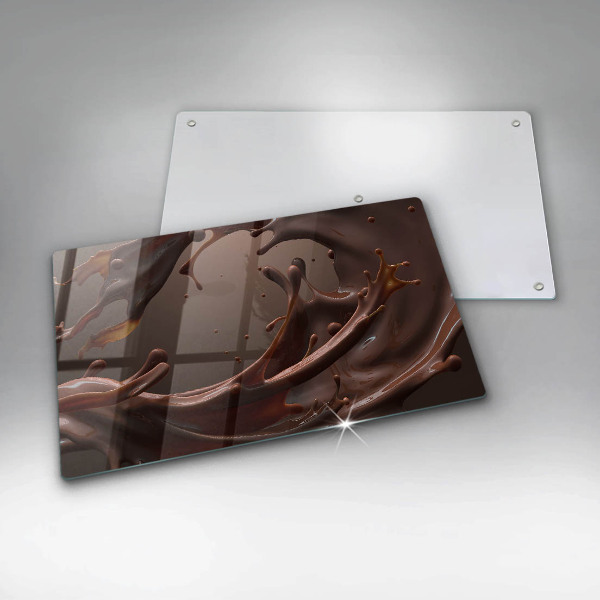 Glas Herdabdeckplatte Flüssige Schokolade