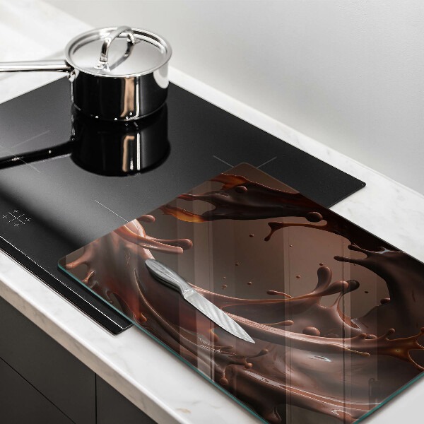 Glas Herdabdeckplatte Flüssige Schokolade