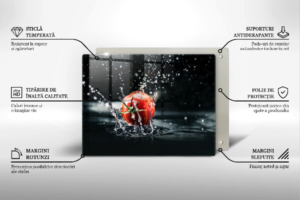 Glas Herdabdeckplatte Tomate in Wasser
