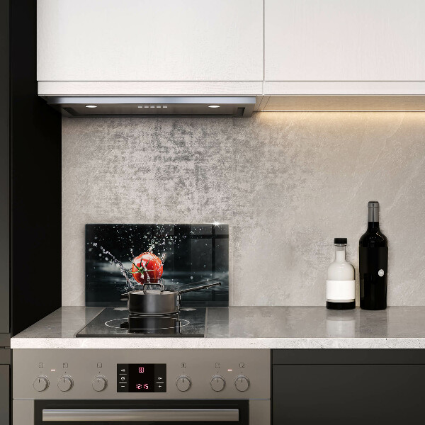 Glas Herdabdeckplatte Tomate in Wasser