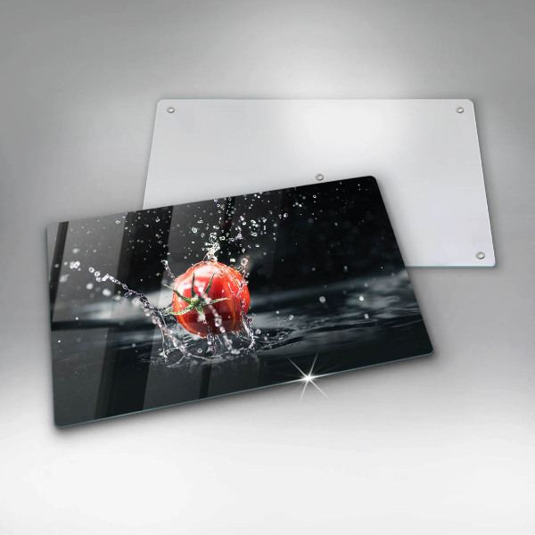Glas Herdabdeckplatte Tomate in Wasser