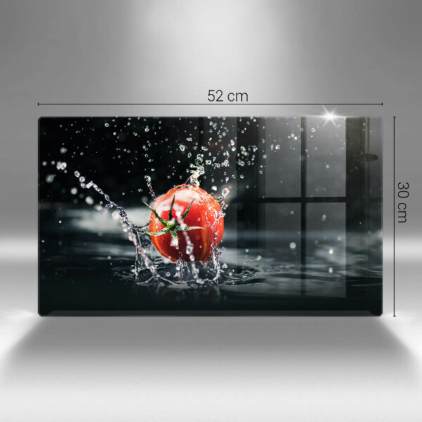 Glas Herdabdeckplatte Tomate in Wasser