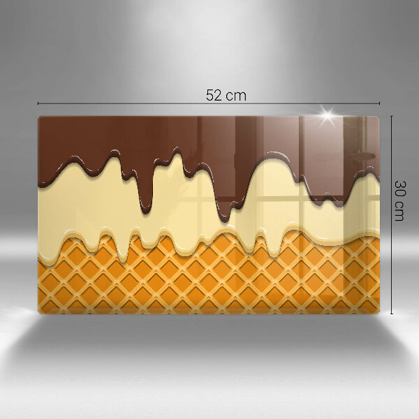 Glas Herdabdeckplatte Eistüte-Illustration
