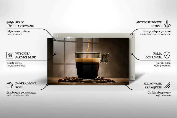 Glas Herdabdeckplatte Glas und Kaffeebohnen